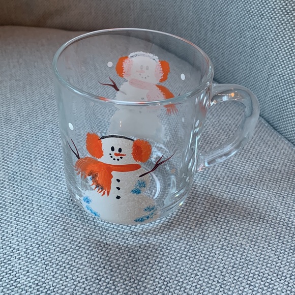 Luminarc 4 Christmas Snowman Cups/Mugs - Picture 8 of 10